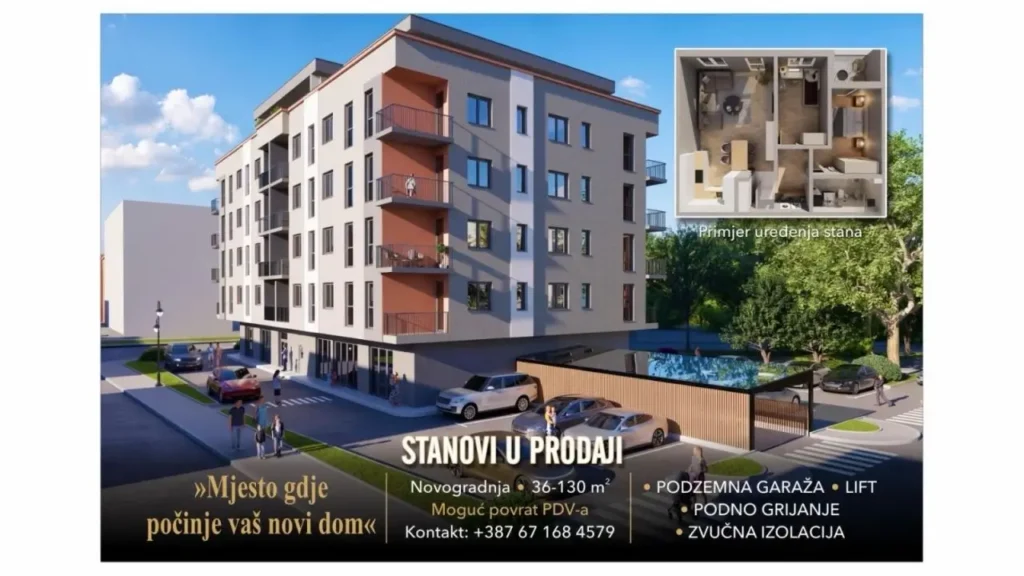 stambeno poslovni objekat novogradnja stanovi u prodaji donji vakuf struktura doo